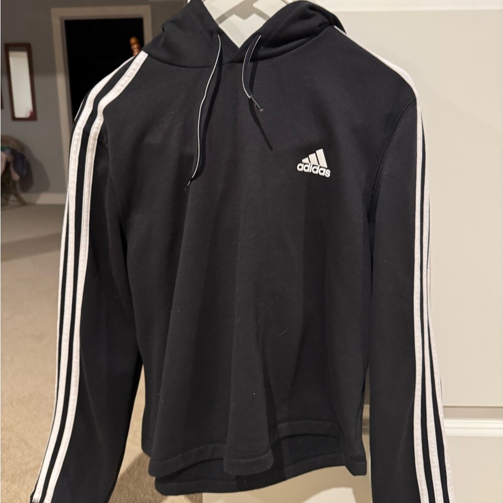 Adidas Men's Black Hoodie Sweater